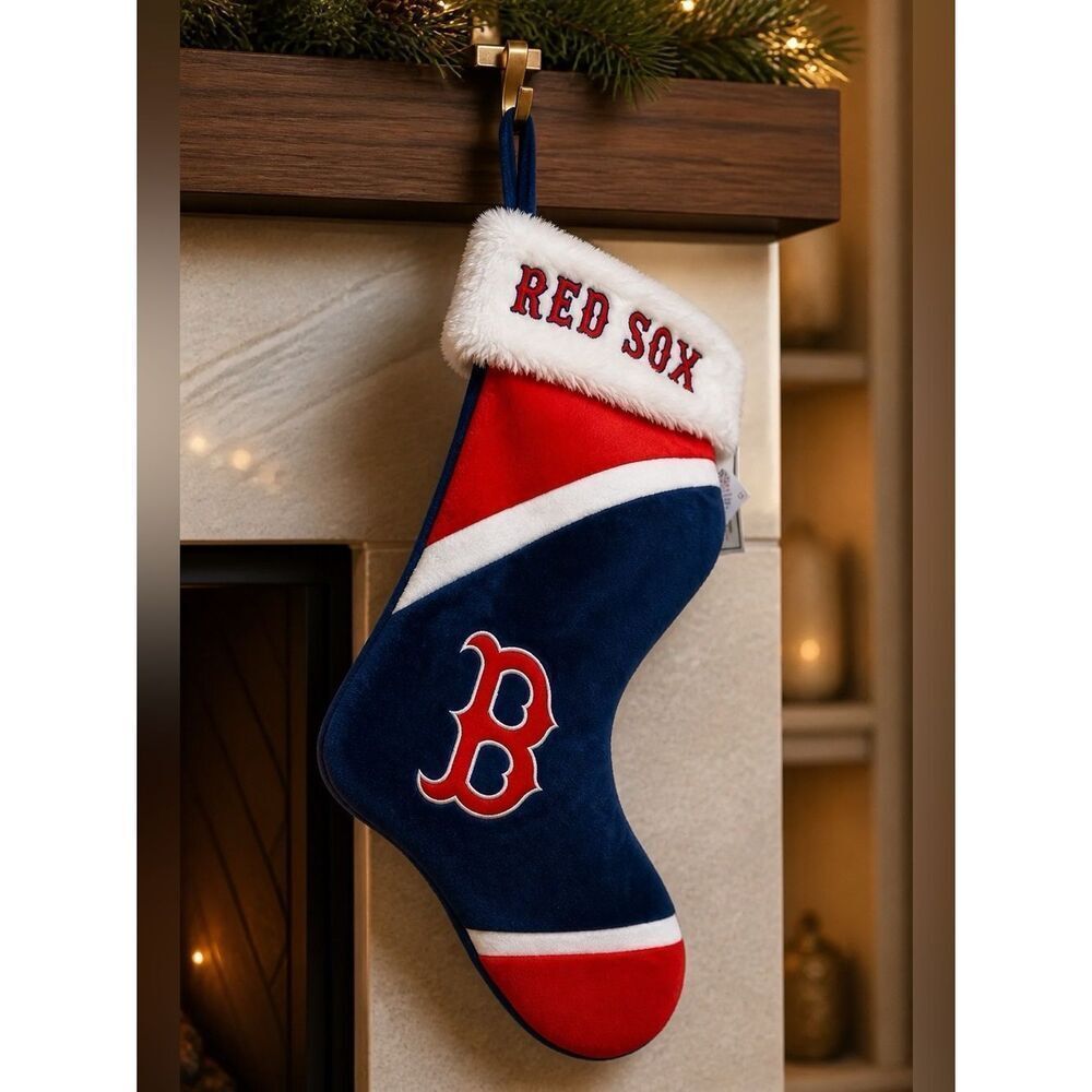 Boston RedโSox Red and Blue Holiday Stocking